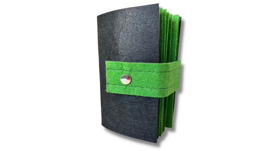 Premium GREEN Felt Pin Book (Black Cover)