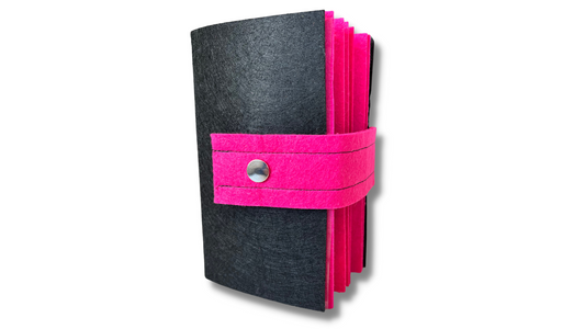 Premium PINK Felt Pin Book (Black Cover)