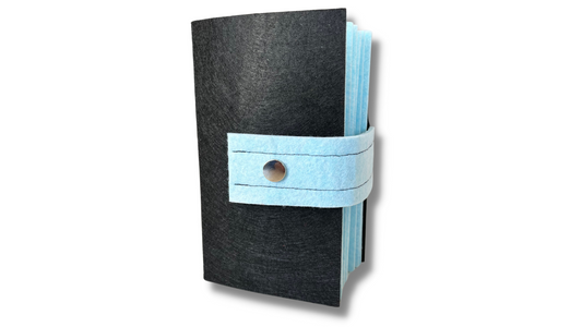 Premium SKY Felt Pin Book (Black Cover)