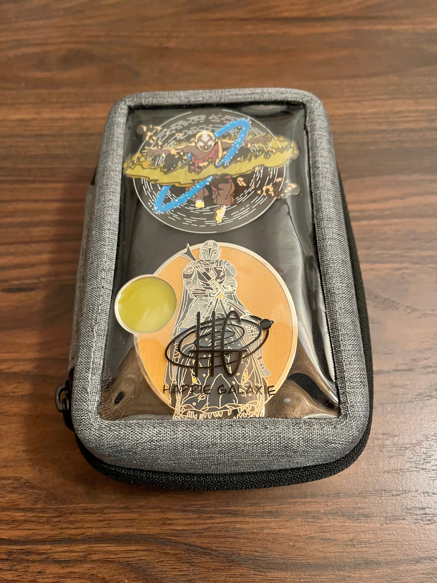 Enamel Pin Display for Cute Enamel Pins (Grey Hard Cover)