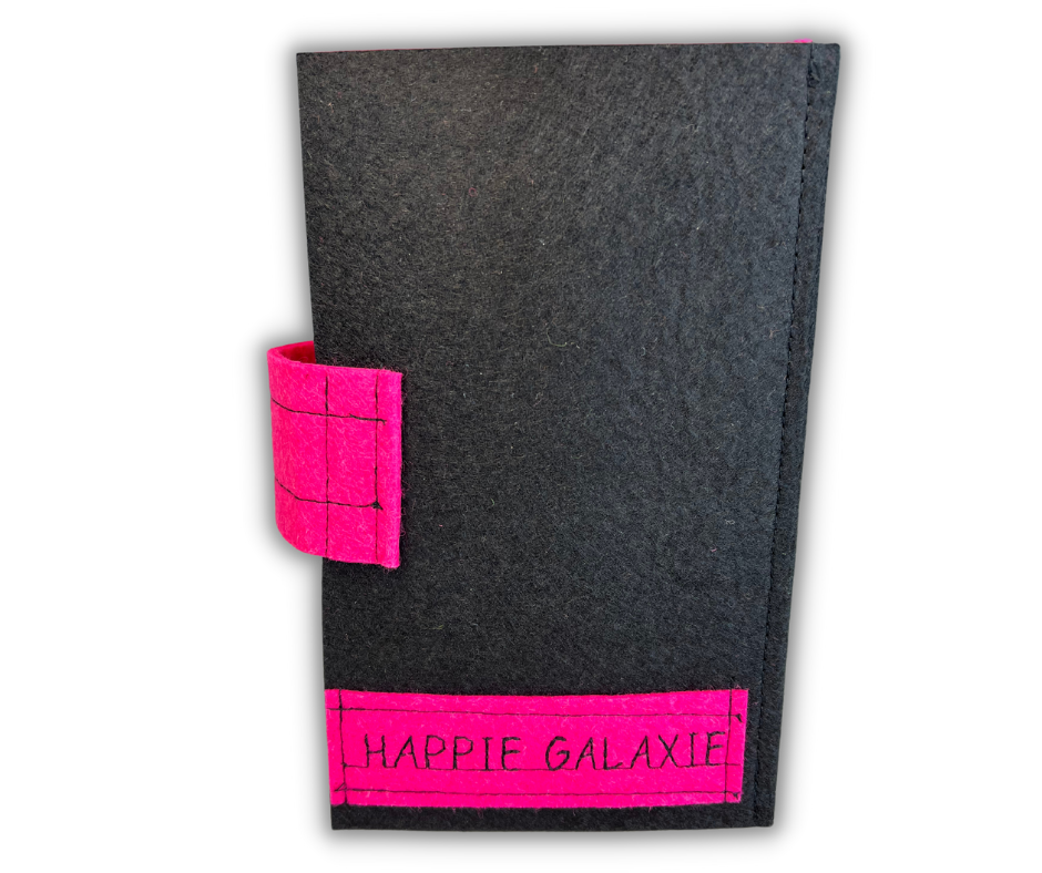 Premium PINK Felt Pin Book (Black Cover)