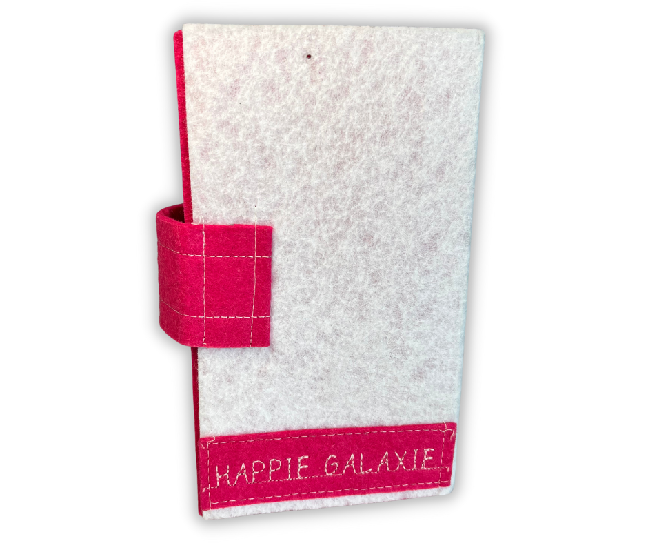 Premium PINK Felt Pin Book (White Cover)