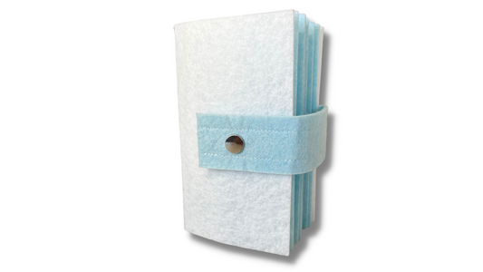 Premium SKY Felt Pin Book (White Cover)