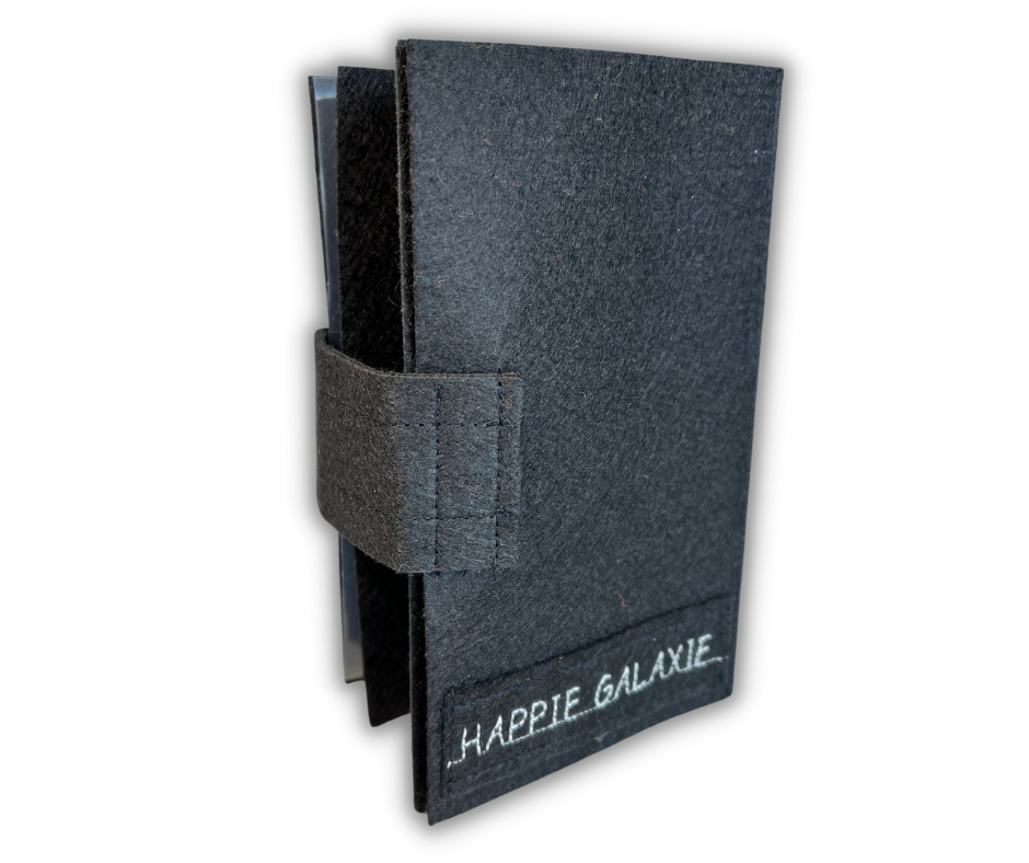 Premium BLACK Felt Pin Book (Black Cover)