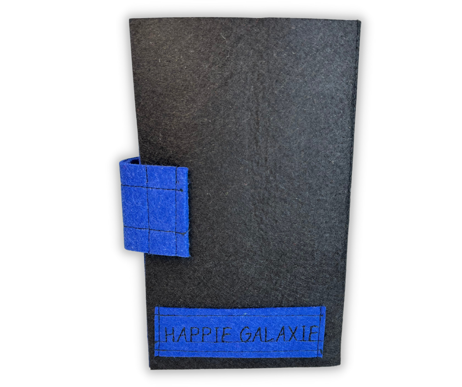 Premium BLUE Felt Pin Book (Black Cover)