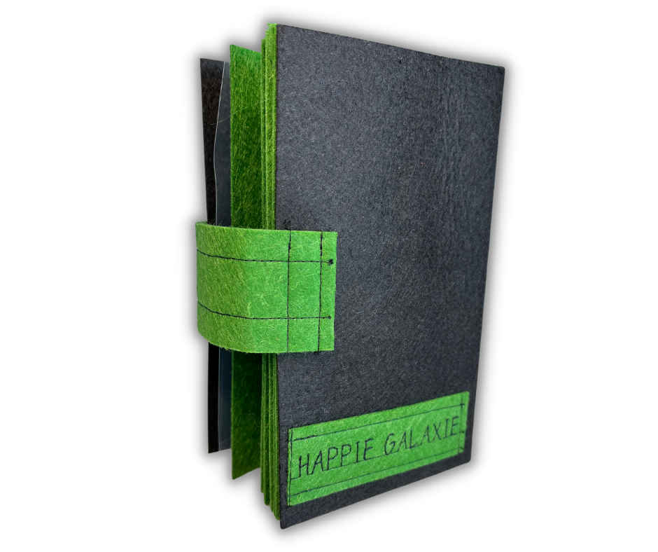 Premium GREEN Felt Pin Book (Black Cover)