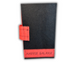 Custom Name Tag Premium ORANGE Felt Pin Book (Black Cover)