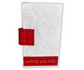 Custom Name Tag Premium RED Felt Pin Book (White Cover)