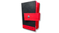 Custom Name Tag Premium RED Felt Pin Book (Black Cover)
