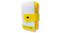 Custom Name Tag Premium YELLOW Felt Pin Book (White Cover)