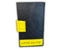 Custom Name Tag Premium YELLOW Felt Pin Book (Black Cover)